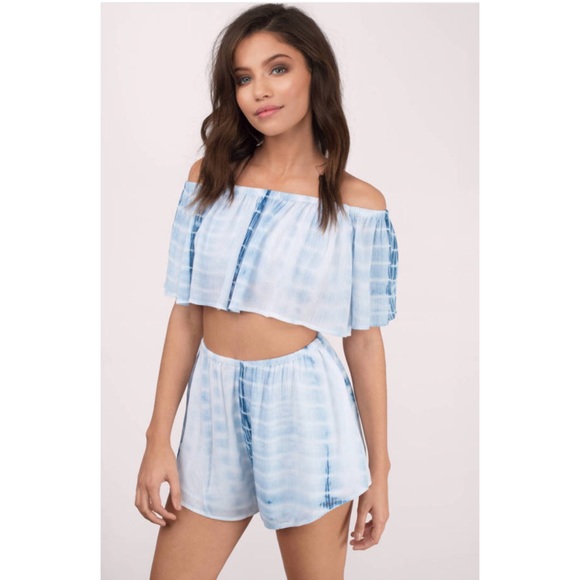 NWOT UO “Blue Promises” Tie Dye Two Piece Set - Picture 3 of 8